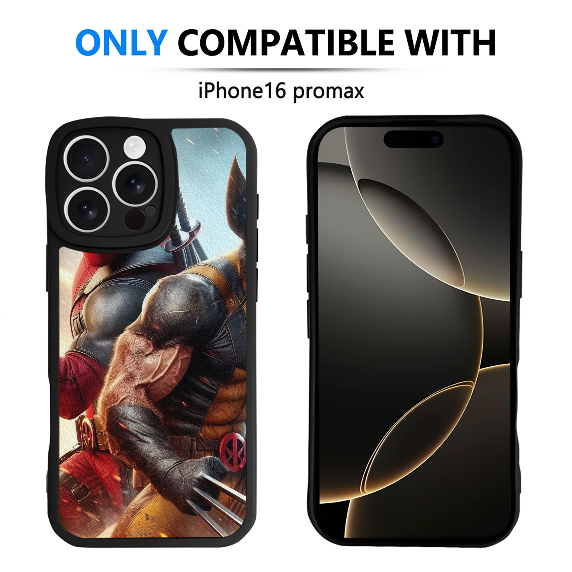 （画像用） Deadpool デッドプール 【iPhone 16シリーズ対応】シリコンスマホケース（レザー調） 材質：シリコン